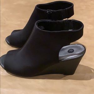 Wedge Heel Dressy Sateen Shoes